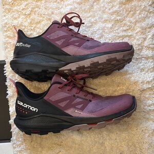 Salomon Outpulse Trail Shoes - Black and Burgundy